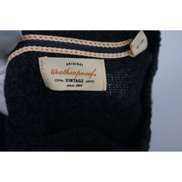 Weatherproof Vintage Mens Black Textured Knit Sweater M Pit to Pit 22 inches - Picture 2 of 10